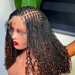 Human Hair Goddess Box Braided Wig